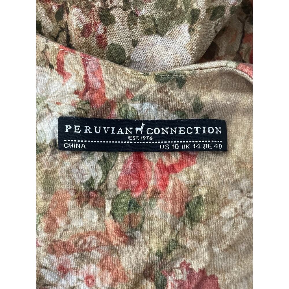 Peruvian Connection Orchard Sundress 10 MIDI Floral $179 - Picture 6 of 7